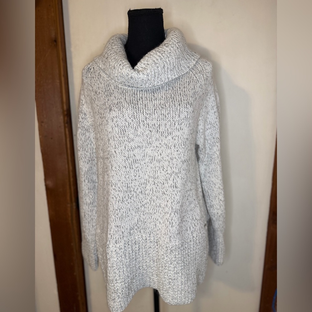 DKNY Light Gray Cowl Neck Sweater